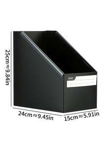 1pc Student Desktop Book Storage Box, Foldable Book/Document Organizer Tray - Multicolor - View 7