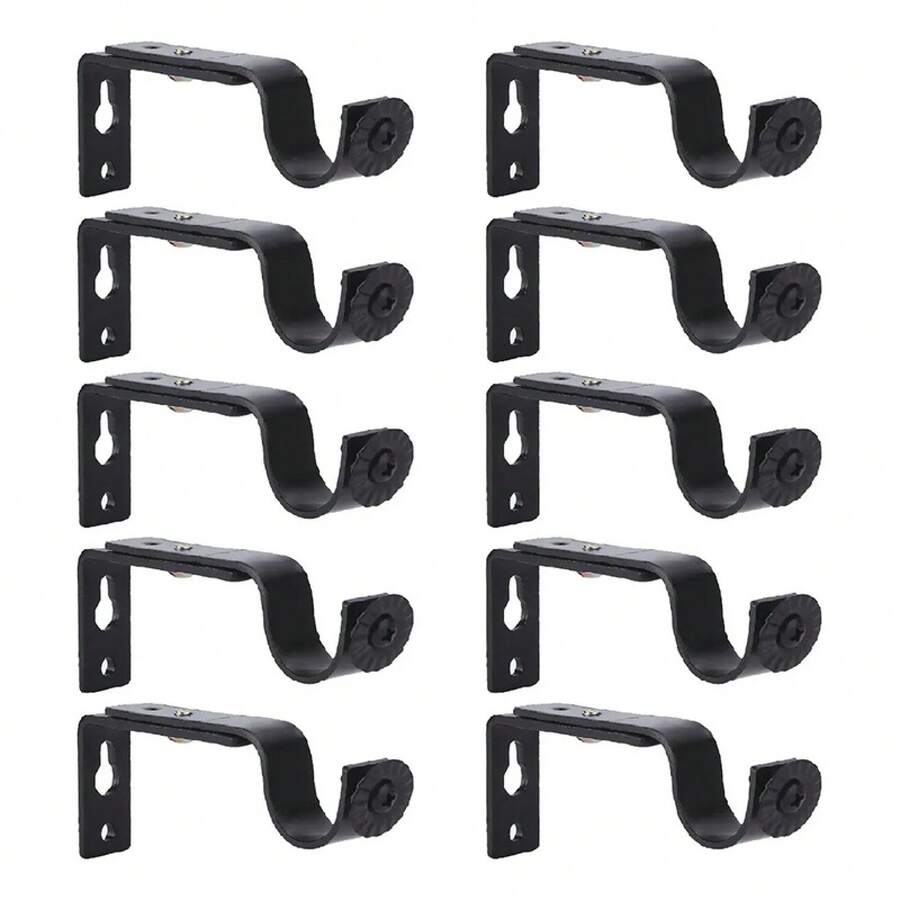 Soporte Cortinero Para Pared Ajustable Gancho De 10 Piezas - 10 piezas - Ver 1