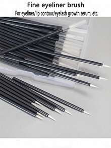 100/50pcs Disposable Eyeliner Brush, Lip Brush, Lip Liner Brush, Makeup Eyeliner Brush, Lipstick Brush, Black & White Makeup Brushes, Holiday Gift, Essential For School & Travel - Multicolor - View 9