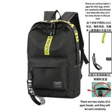 Mochila de  de moda para hombres y mujeres, bolsa para estudiantes de secundaria, gran capacidad, versión coreana de th 5YT7 - Gris Oscuro - Ver 10