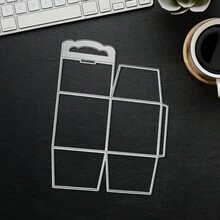 Creative Gift Box Dies, DIY Scrapbooking Album And Embossing Stencil, Greeting Card Making Tool, Card Paper Cutting Crafts ,Gift Card Making Template Die Cuts. - Silver - View 4