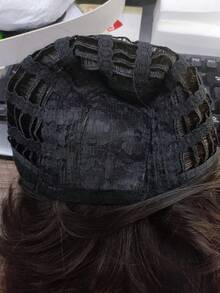 26-Inch Long Synthetic Wig Featuring A Natural Wavy Style In A Stunning Black. Designed With Bangs , It Is Crafted From Heat-Resistant Fiber To Ensure Durability. This False Hairpiece Is Perfect For Daily Use, Offering A Natural And Realistic Appearance That Mimics Real Human Hair - Black - View 9