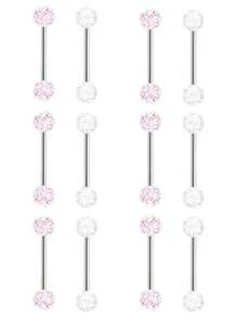 12 chiếc khuyên núm vú và khuyên lưỡi bằng thép không gỉ thời trang, thích hợp để đeo hàng ngày. - bộ 12 món - Xem 6