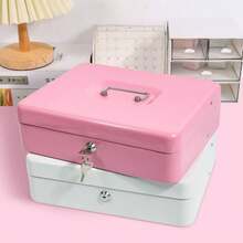 Portable Key Box, Steel Cash Box, Home/Store Storage Cabinet For Keys, Coins, Jewelry - Multicolor - View 3