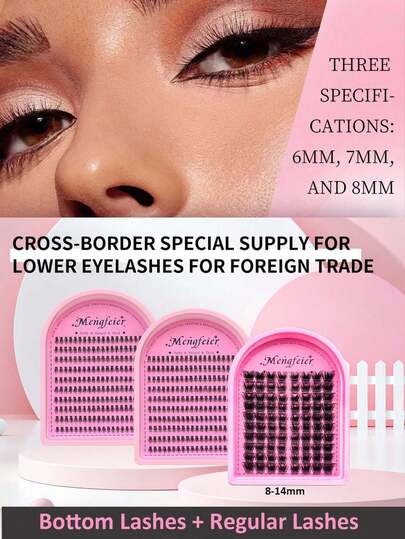 6mm, 7mm, 8mm 0.07mm Eyelash Clusters | Regular Clusters 10-14mm | DIY Lower Lashes, Multiple Styles, Lightweight & Natural, Easy Application & Long-Lasting Wear