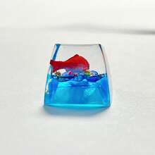 1pc Resin Drop-Gel Transparent Personalized Koi Fish Goldfish Keycaps For Underwater World Cross-Axis Mechanical Keyboard Keycaps - 1 Piece - View 3