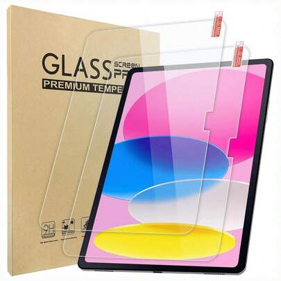 适用于 10/11（10.9 英寸）/ Air 11 英寸（2025/2024 款）[第 7/6/5/4 代，M3/M2 芯片] 的 2 片装屏幕保护膜，也兼容 9/8/7（2021/2020/2019 款），防刮花，高清，兼容保护壳，支持 Apple Pencil