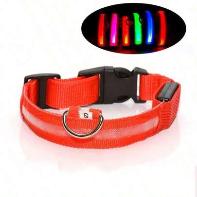 Luminous Dog Collar, Glowing Leash Collar For Nighttime Walking, Pet Supplies For Dogs, Poodles And Other Pets
