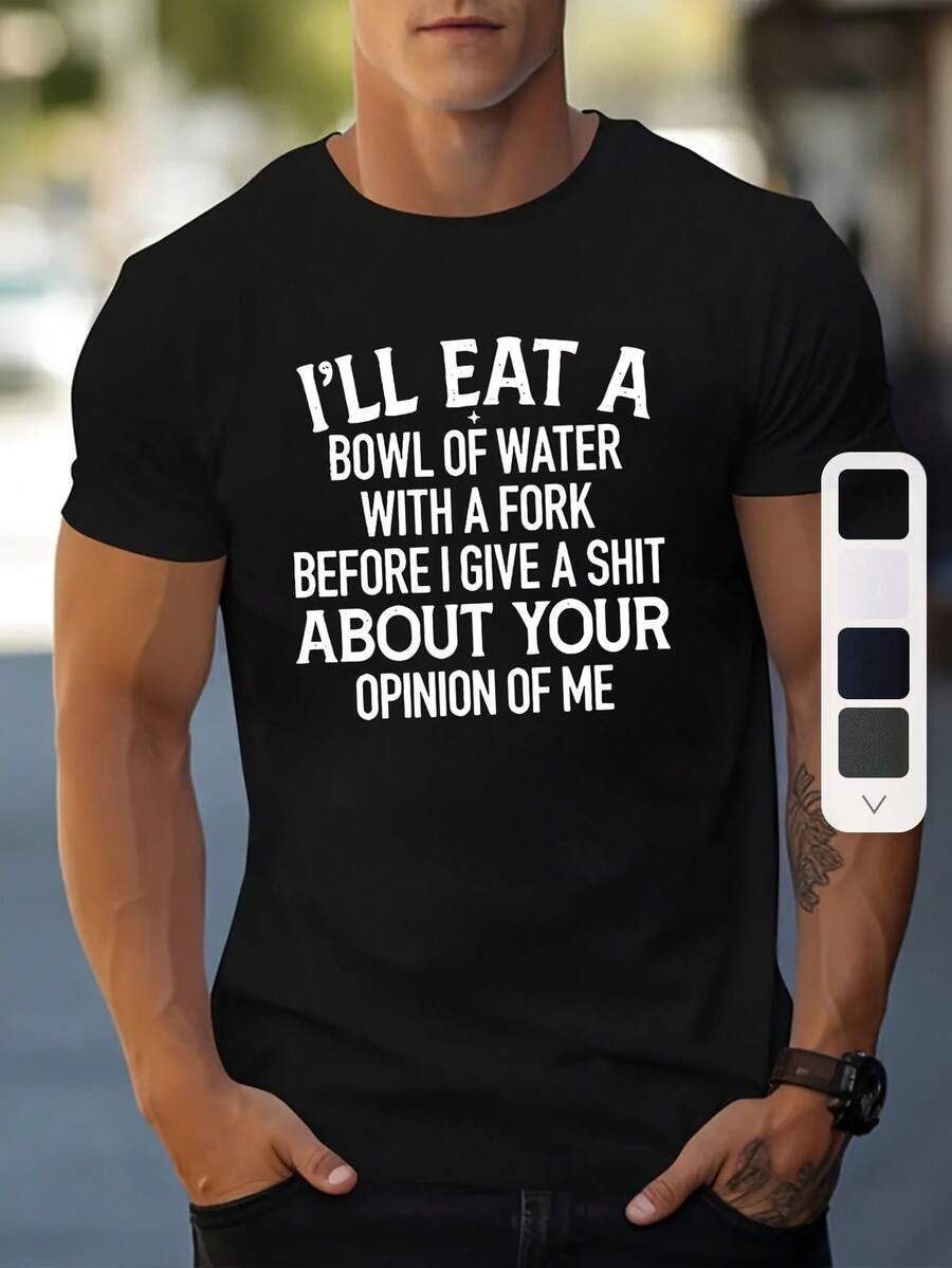 mens casual short sleeve round neck t shirt, cotton 180gsm, Holiday men's and women's T-shirts as gifts, S-XXXL, black - Negro - Ver 1