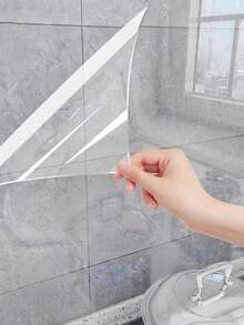 White Marble Self-Adhesive Kitchen Anti-Oil Sticker, Heat-Resistant Kitchen Wall Sticker For Countertop, Cabinet, Tile Renovation - Multicolor - View 9