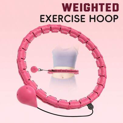 28-Link Detachable Weighted Hoop Ring, Large Size (51.5 Inches/140cm), Suitable For Weight Loss, Exercise, Home Fitness And Outdoor Park Workout For Women And Beginners
