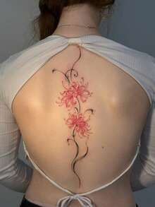 One Valentine's Day Temporary Temporary Tattoo Sticker, Y2K Style, Floral Design, Waterproof, Sweatproof, Washable, Non-Reflective, Suitable For Arms And Shoulders, Realistic Tattoo, Suitable For Individuals, Lasts 3-5 Days. - Multicolor - View 3
