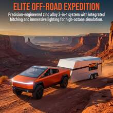 1:32 Proportional Cyber Truck-Style Die-Cast Truck Set, Including Camper Van And Off-Road Vehicle, 3-In-1 Rebound Model Car, With Sound And Light Effects, 5 Colors, Suitable For Collection And As A Gift - Trắng - Xem 6