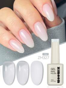 ZIMOOM 12毫升裸色及透亮色系果冻凝胶指甲油，半透明自然光泽美甲效果，可卸除，UV/LED灯固化，在家即可享受沙龙级美甲体验 - 彩色 - 查看 13