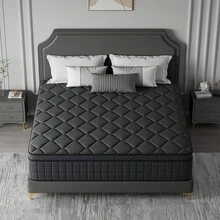 10"12"14" Queen Mattres Twin Full Queen King Size Bed Mattress In A Box, Hybrid Pocket Spring Breathable Cotton Layer Mattress For Motion Isolation & Silent Sleep, Lumbar Support & Pressure Relief, Medium Firm - màu đen - Xem 28