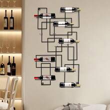 YUNRUX Wine Rack & Wine Glass Rack - Black - View 10