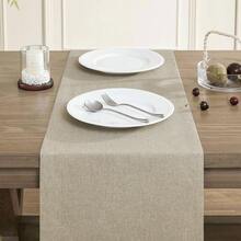 1PC Solid Beige Table Runner For Dining Table Decoration, Elegant Rectangular Tablecloth For Home, Wedding, Party Decoration - Multicolor - View 8