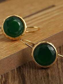 1 Đôi bông tai tròn thời trang dành cho nữ - Nhiều màu - Xem 5