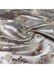 HHMC 1pc High-Quality Jacquard Fabric, Soft Satin Texture With Exquisite Floral Pattern, Elegant Decorative Textile Suitable For Sewing, DIY Crafting And More - Jacquard Fabric - View 3