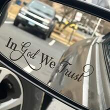 Bible Verse Christian Mirror Stickers - "In God We Trust", Faith, Hope, Love, Self-Adhesive Shiny Look, Religious Teacher Gift With Heart Graphic - A - View 6
