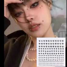 Sticker Fake Belly Eyebrow Lip Piercing Stud Non Piercied Earring Stud Set New Fake Nose Ring Piercing Jewelry Dermal Anchor Top - Multicolor - View 3