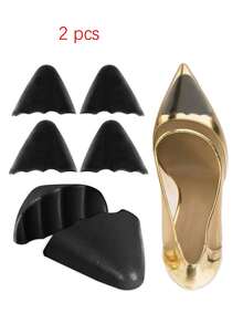 Super Soft PU Toe Inserts, High Heel Anti-Slip Pads, Sponge Half-Size Pads, Toe Friction Prevention Front Palm Pads, Trimmable - Black/pointed - View 6