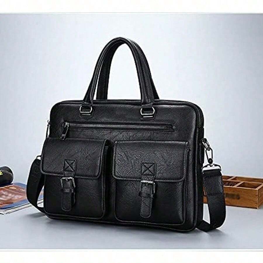 Men Briefcase - Czarne - Zobacz 1