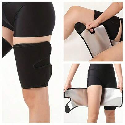 New Nylon Thigh Sauna Wrap, Provides Sauna Effect And Adjustable Compression Leg Sleeve, Offers Muscle Support, Suitable For Gym Workouts