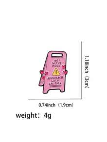 1 pieza Broche de corazón rosa con cita de estilo callejero lindo - Insignia encantadora para mochila y accesorios de vestir - Pasador para ropa, bolso, mochila, accesorios escolares, oficina, camisas, chaquetas, joyería - Multicolor - Ver 8