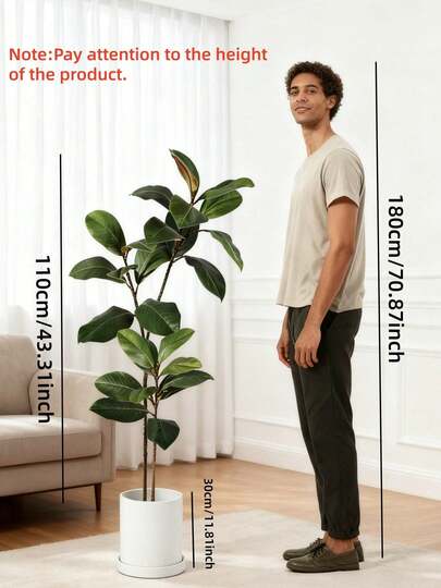 Árbol de magnolia artificial, árbol de goma falso, hojas de plástico de ficus, ramas verdes de ficus, sin maceta, planta verde artificial, planta falsa de decoración del hogar, adecuada para decoración de macetas del hogar, decoración de hotel y escaparate, decoración de jardín, decoración de oficina, decoración de habitación, decoración de terraza al aire libre, decoración de balcón, manualidades, arreglo floral, diseño de paisaje bonsái tropical, decoración de fiesta en el hogar y jardín, regalo de cumpleaños, ceremonia de graduación y otras ocasiones.