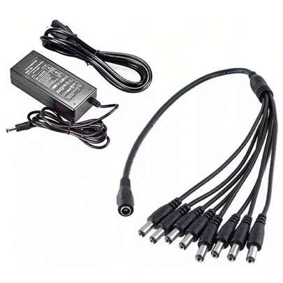 Fuente De Poder P/ Cámara 12v 5a Y Pulpo De 8 Camaras