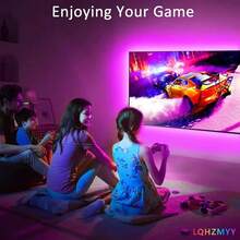LQHZMYY 1条USB供电变色霓虹LED灯带 - 多色、声控、可调光、IP65防水、遥控、DIY、DC5V,适用于情人节、电影主题、派对、送给女朋友/朋友的礼物,营造缤纷派对氛围。 - RGB - 查看 7