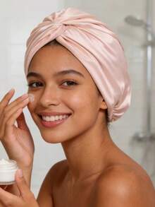 Silk Bonnet Satin Bonnet Satin Silk Sleep Cap: Extra Large Braided Elastic Drawstring Headwear For Long Curly Hair Unisex Night Cap - Multicolor - View 1