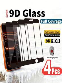 Bộ 4 miếng dán màn hình cường lực chống sốc cho iPhone 17 Pro Max, 17 Air, 17, 16E, 14, 15, 16 Plus, 16 Pro Max, 12, 11 Pro Max và XR. Miếng dán màn hình cường lực phủ toàn màn hình với độ trong suốt cao, chống bám vân tay, độ phân giải cao và độ cứng 9H. Phụ kiện điện thoại thông minh tương thích với ốp lưng. Quà tặng sinh nhật mùa xuân. - Trong sáng - Xem 10