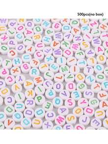 Bộ hạt chữ cái acrylic 200/500/1000/1400 chiếc - Nguyên liệu tự làm trang sức cho vòng tay tình bạn - 26 kiểu dáng, nhiều màu sắc, đa chức năng, dễ sử dụng. - Bộ dụng cụ làm vòng tay tình bạn - Xem 6