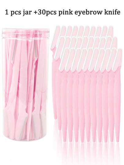 Set Of 30/12/6/3/1 Light Pink Eyebrow Razor, Eyebrow Trimmer/Razor, Callus Remover, Body Hair Trimmer And Facial And Eyebrow Razor Set, Long Handle Blades With Precision Guard, Grooming Tools For Women, Suitable For Daily Or Travel Use, Affordable Price, Can Be Used As A Christmas Gift, Cosmetic Tools, Budget Item, Gift, Gift For Women, Christmas Gift, Presents, Travel, Cheap Items, Travel Essentials