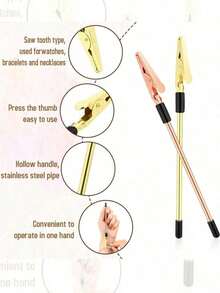 鳄鱼夹饰品佩戴辅助工具，适用于女士饰品，可用于固定和连接手链、项链，圣诞礼物、新年礼物 - / - 查看 5