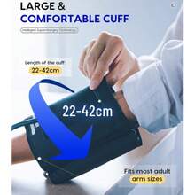 Blood Pressure Monitor, Upper Arm Blood Pressure Monitors For Home Use, Automatic Digital BP Machine, Adjustable Blood Pressure Cuff, For 2 Users, Large LCD Display, Storage Bag Included - AES-U111 - View 6