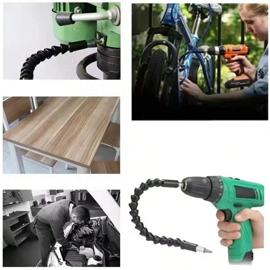 1pc Flexible Drill Bit Extension: Multi-Angle Connecting Rod For Precision Drilling, Compatible With Any Drill Bit - No External Power Required