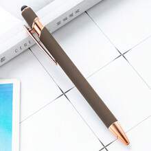 Customized Text/Logo Aluminum Barrel Ballpoint Pen, Metal Medium Ballpoint Pen With Push Button - Multicolor - View 28