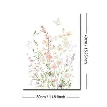 1/3pcs Set Unframed Wildflower Nursery Canvas Poster Boho Botancial Floral Butterfly Wall Art Print Minimalist Girl Room Aesthetic Decor Painting For Apartment,Living Room,Bedroom,Modern Home Decoration - A - View 10