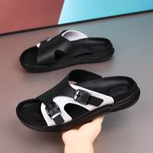 2026 Spring/Summer New Versatile Fashion Casual Business Men's Slippers, Breathable Cool Design - Off White - View 4