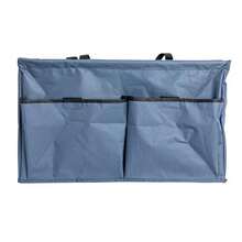 Household Essentials Blue Krush Bolsa de Lona con Bolsillos Bolsa de comestibles Reutilizable con Ribete Negro - Azul - Ver 5