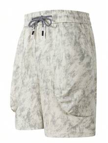 Men's Drawstring Waist Casual Versatile Daily Wear Shorts - Apricot - View 3