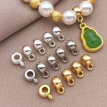Bộ 10 khóa cài nối bằng đồng mạ vàng 18K và bạch kim bạc dày dặn, kích thước 8x6x3.5mm, kiểu dáng tối giản thanh lịch, thích hợp cho đám cưới và tiệc tùng. - Nhiều màu - Xem 9