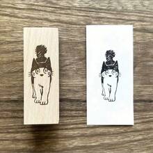 シーリングスタンプ 保育園 黒猫 名前 スタンプ 文具 猫 arte猫手帳印鑑高精密網点ケヤキ手帳印鑑diy - BB - チェックする 2