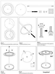 1个360度旋转亚克力眼镜展示架，带托盘和底座，透明太阳镜架，适用于办公桌、梳妆台、床头柜、办公室 - 無色 - 查看 7