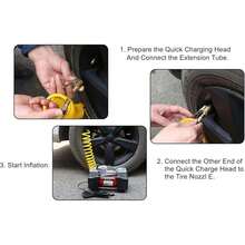 8mm Tire Air Chuck With Clip Adapter, No Leakage Tire Chucks For Vehicle Inflator Compressor Pump Connect Accessories Tool, Brass Locking Tire Inflator Nozzle Adapter Connect 8mm - C-4Pcs - View 4