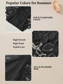 FOVTY 3pcs/Pack Plus Size Women's Assorted Classic Pattern Soft Underwear, Autumn/Winter - Multicolor - View 2