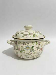 1个搪瓷锅，双耳汤锅，带盖炖锅，不粘锅，适用于燃气灶和电磁炉，加厚搪瓷汤锅，双耳搪瓷锅，家用，煮面，煮猪油 - 查看 7